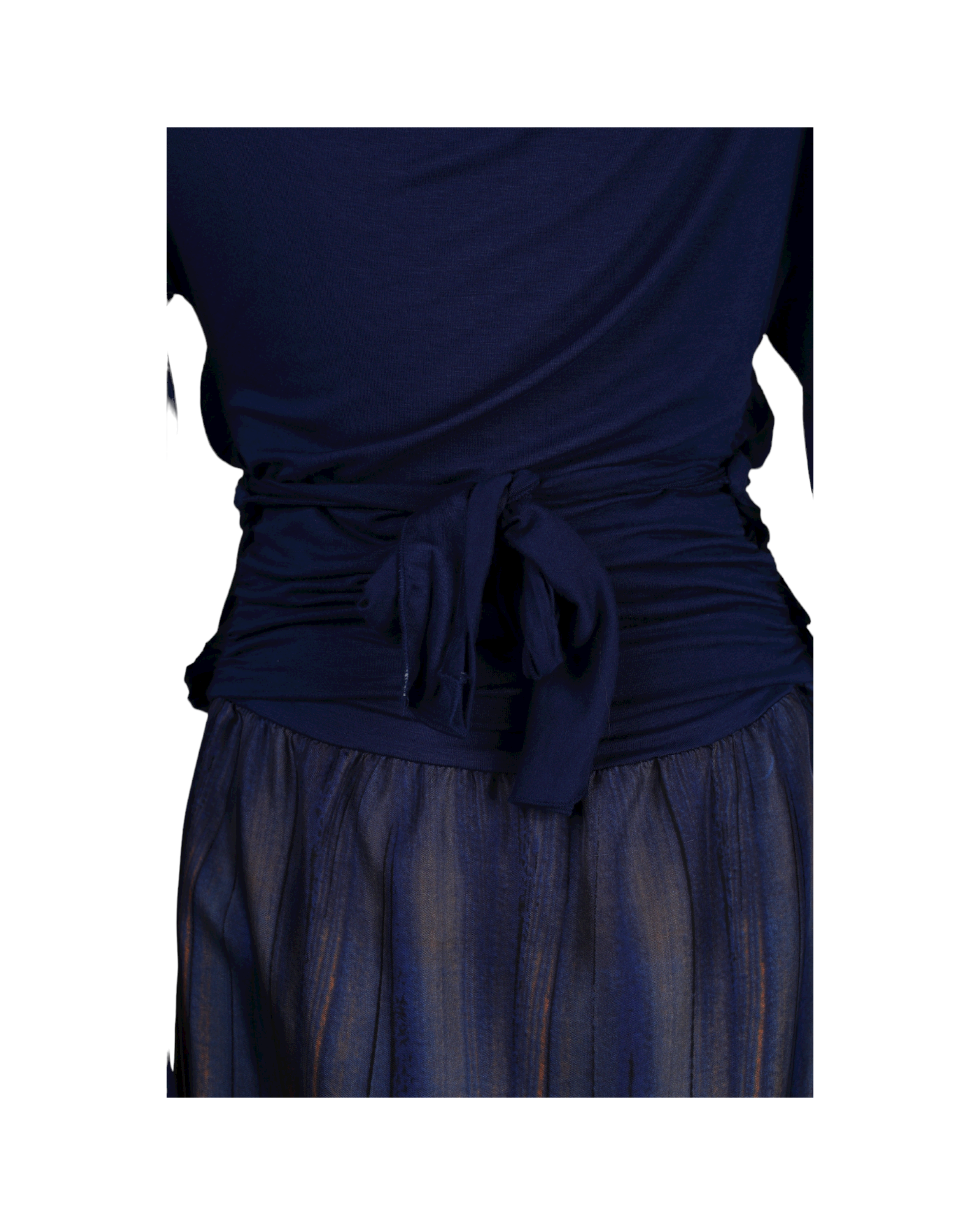 Long navy dress