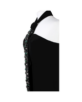 David Meister Long black sleeveless dress