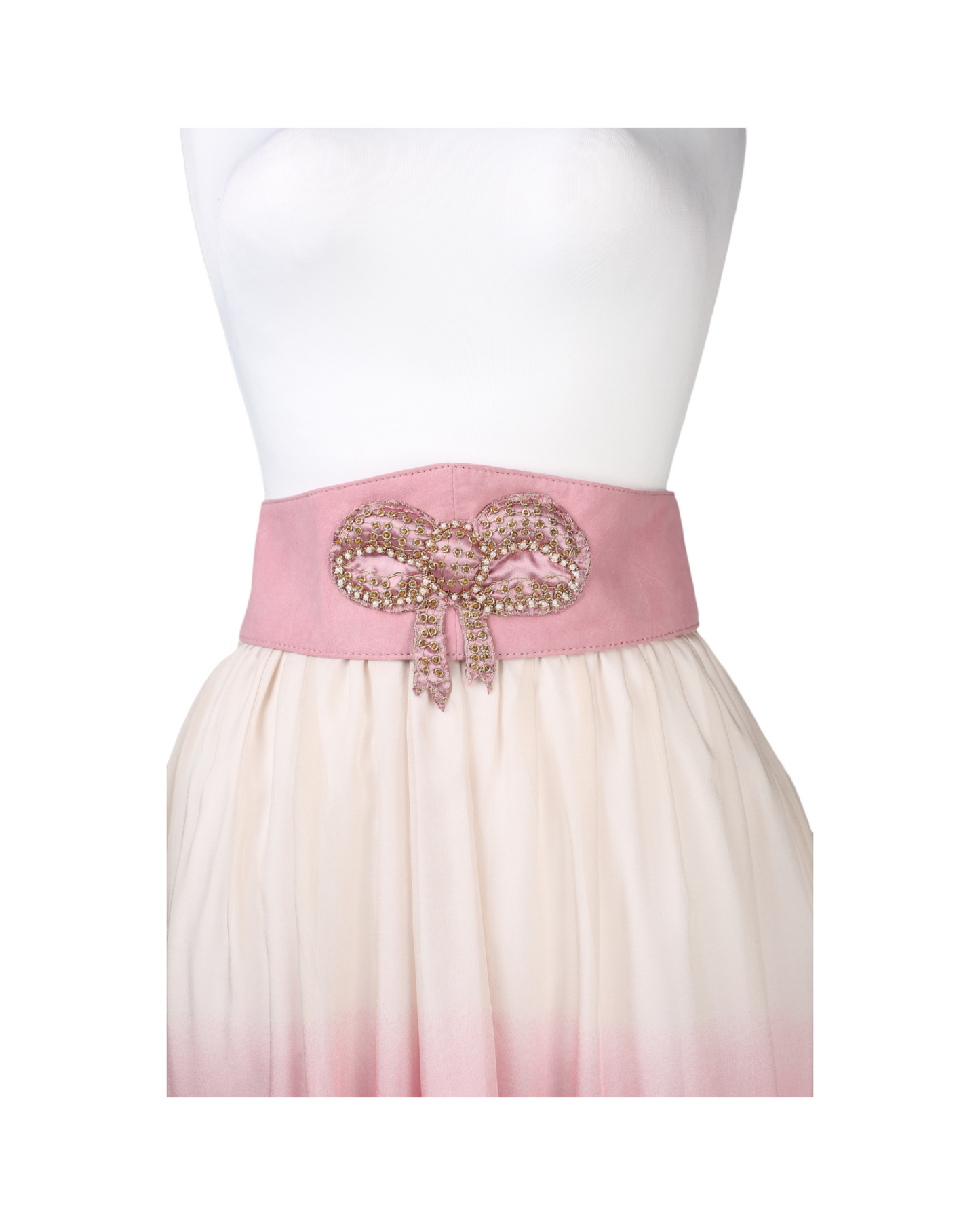 Manoush Beige and pink skirt