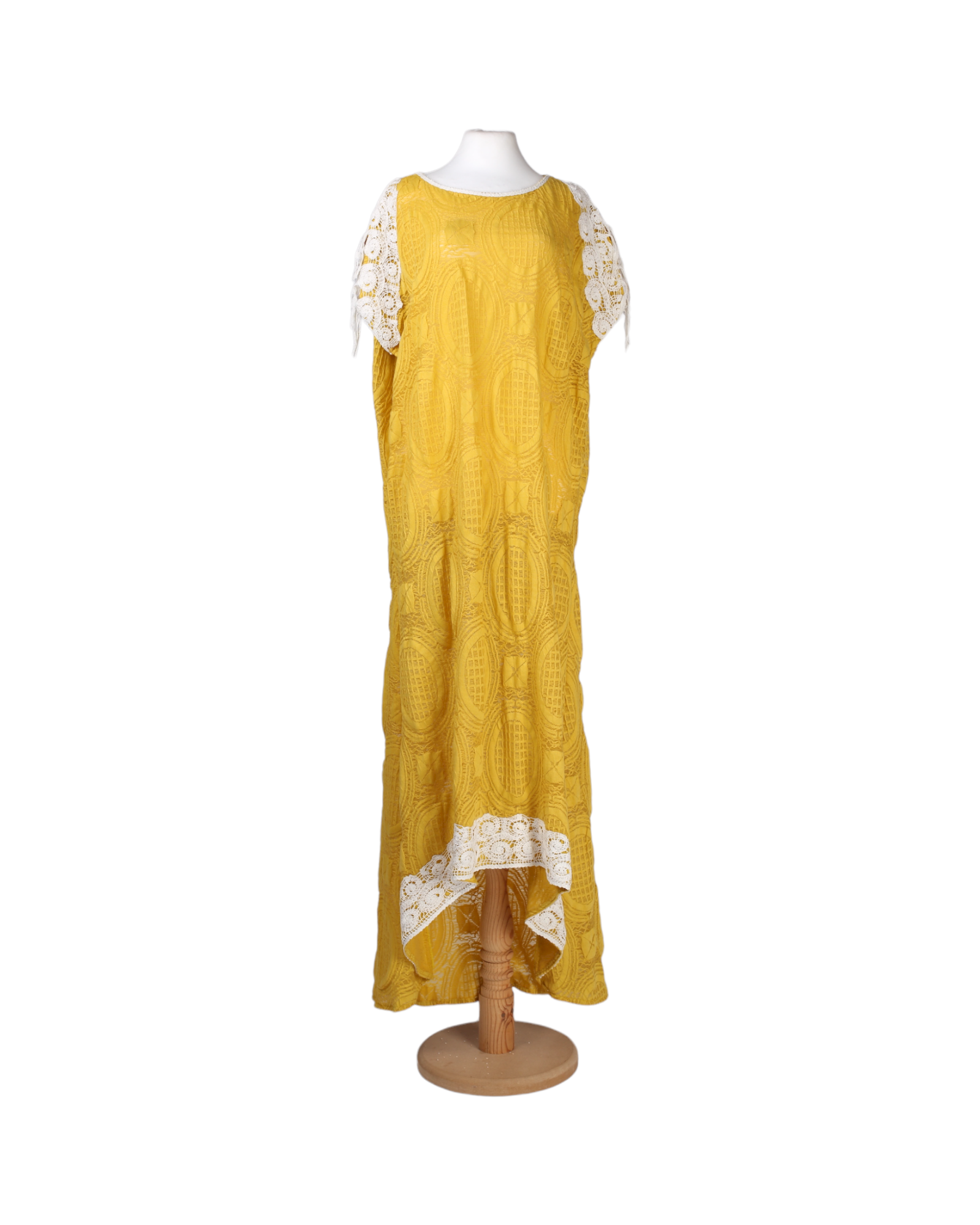Yasoo Maxi Half Sleeve Yellow Kaftan