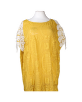 Yasoo Maxi Half Sleeve Yellow Kaftan