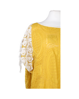 Yasoo Maxi Half Sleeve Yellow Kaftan