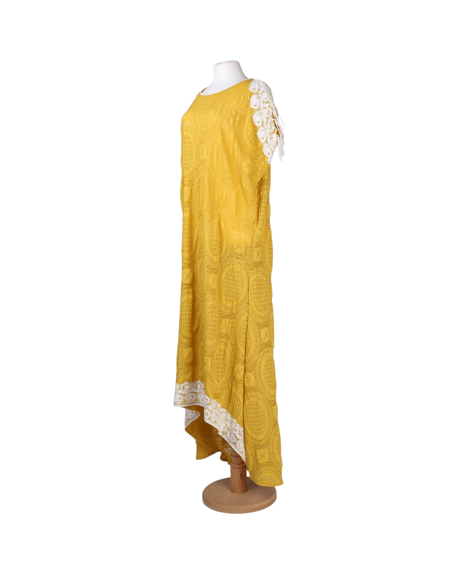 Yasoo Maxi Half Sleeve Yellow Kaftan