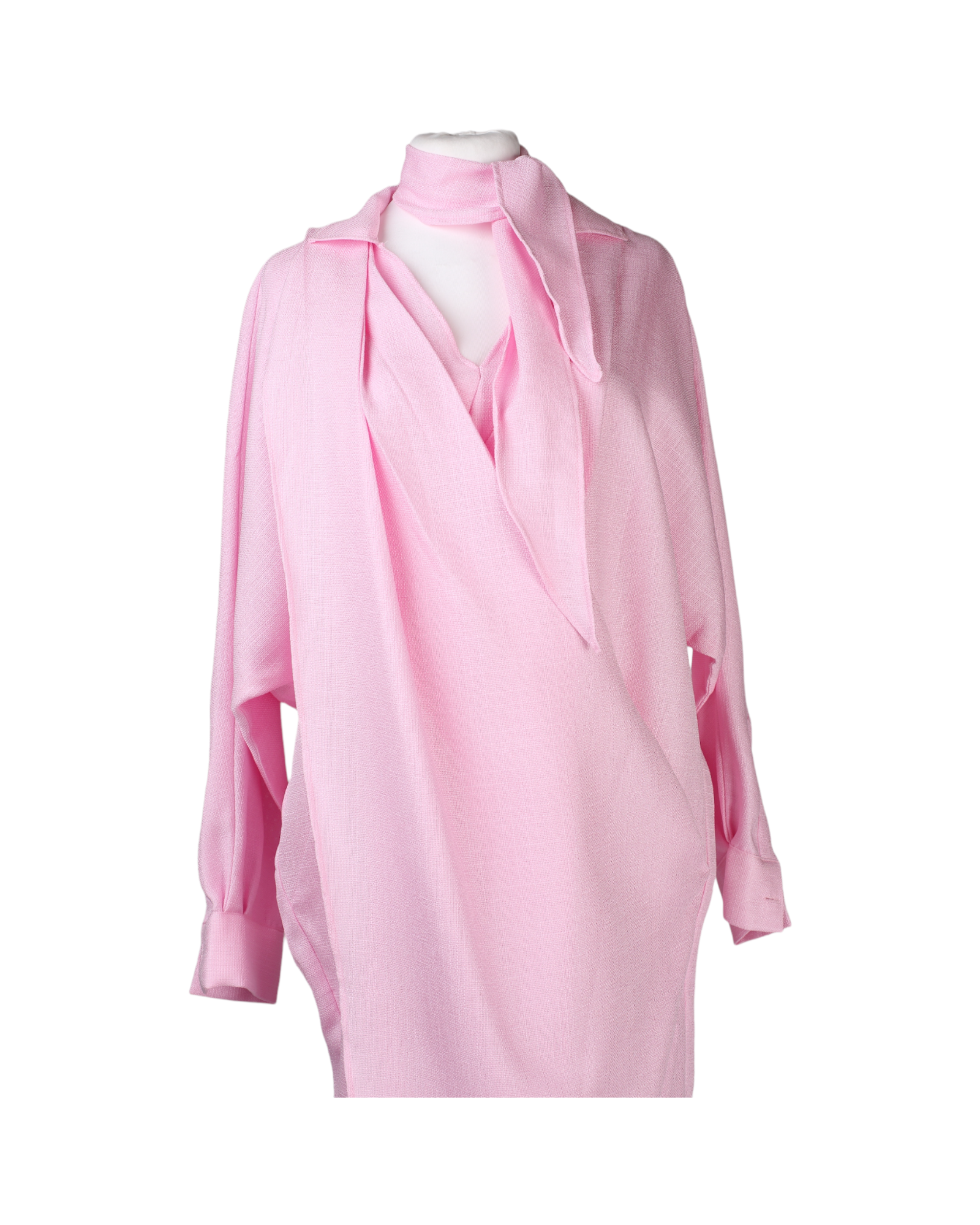 Maha Al Ahmed Maxi Pink Long Sleeve Kaftan