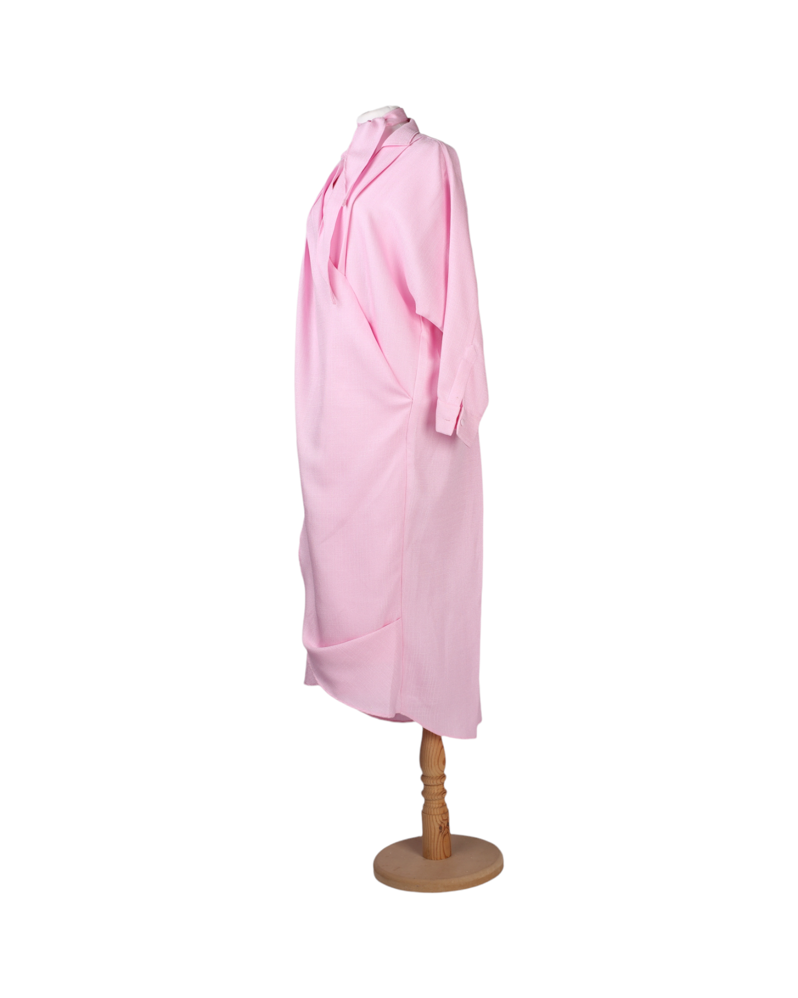 Maha Al Ahmed Maxi Pink Long Sleeve Kaftan