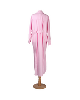 Maha Al Ahmed Maxi Pink Long Sleeve Kaftan