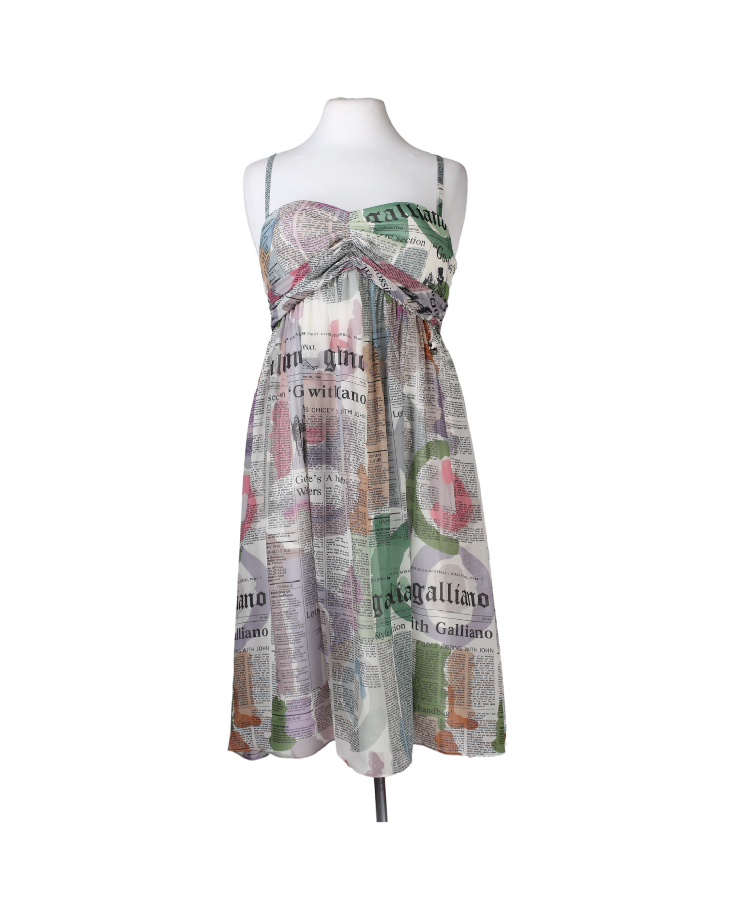 John Galliano Printed Summer Dress