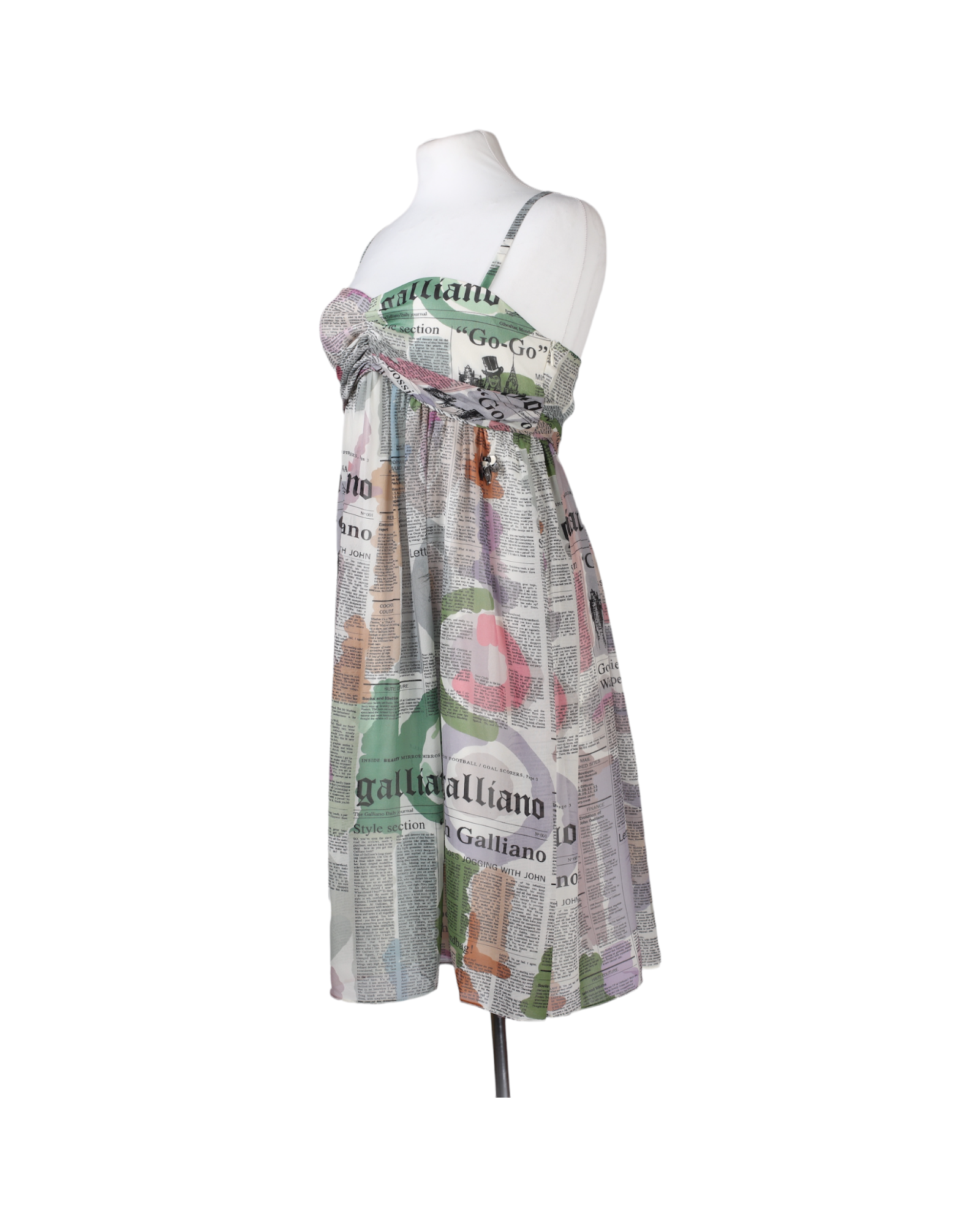 John Galliano Printed Summer Dress