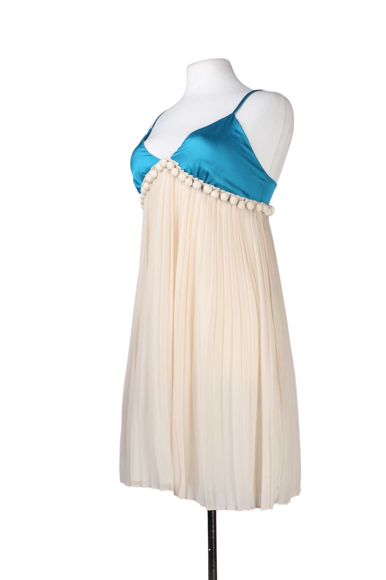 Christina Jacobs Mini White And Blue Summer Dress
