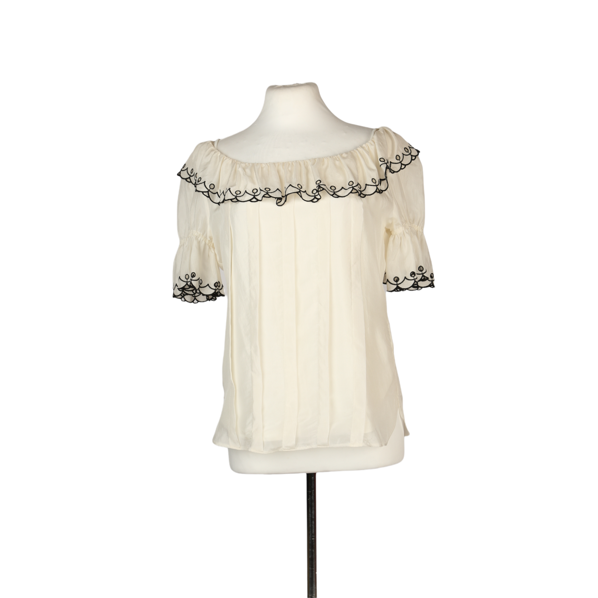 Blumarine White Blouse With Short Sleeves