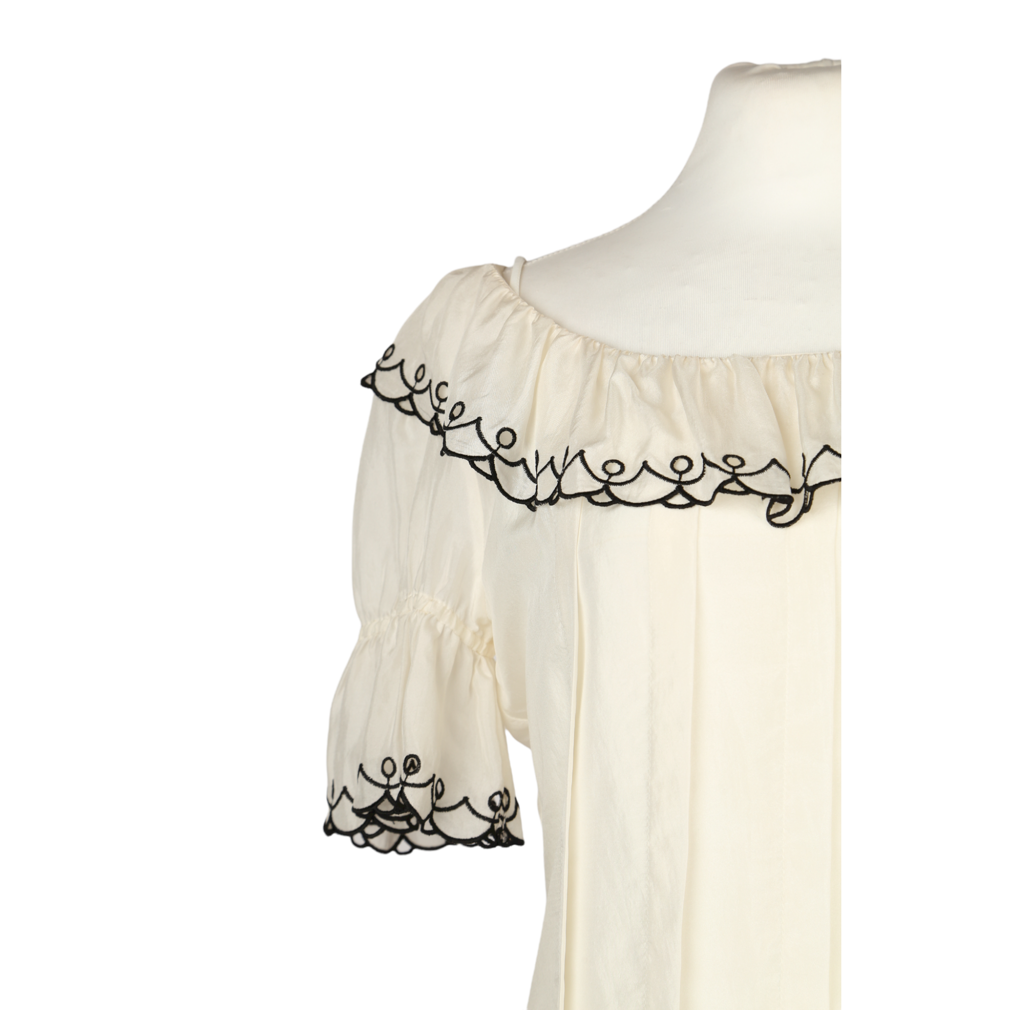 Blumarine White Blouse With Short Sleeves