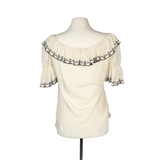 Blumarine White Blouse With Short Sleeves