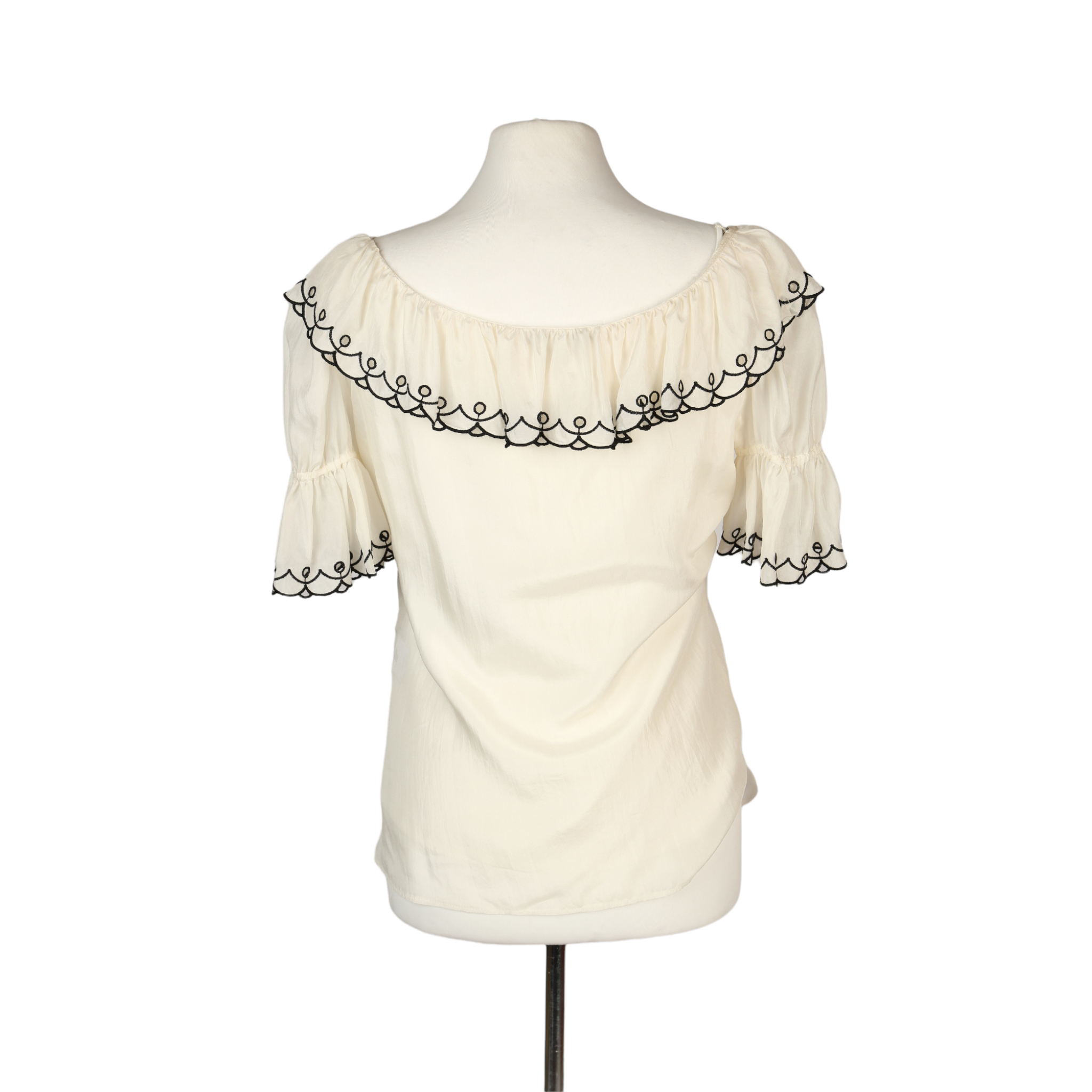 Blumarine White Blouse With Short Sleeves