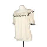 Blumarine White Blouse With Short Sleeves