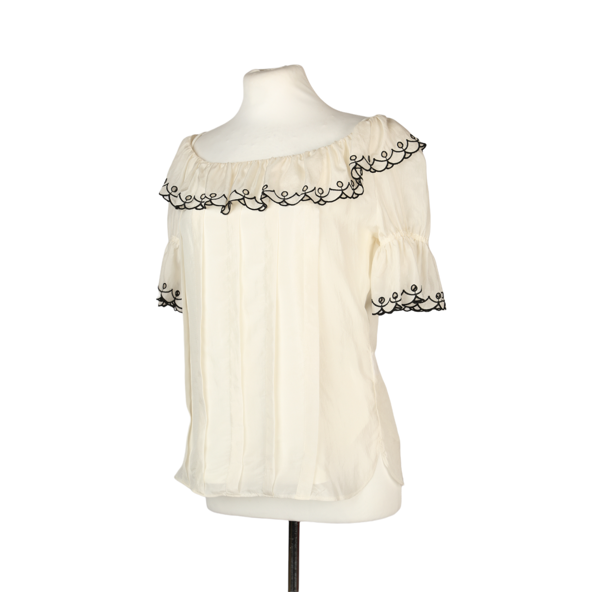Blumarine White Blouse With Short Sleeves