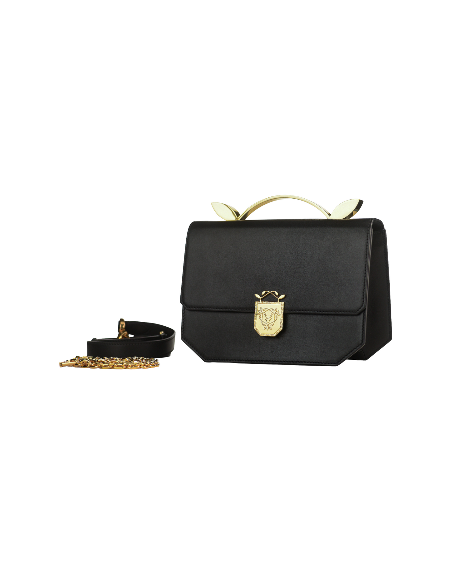 Rania Manasra Black Opulent Shoulder Bag