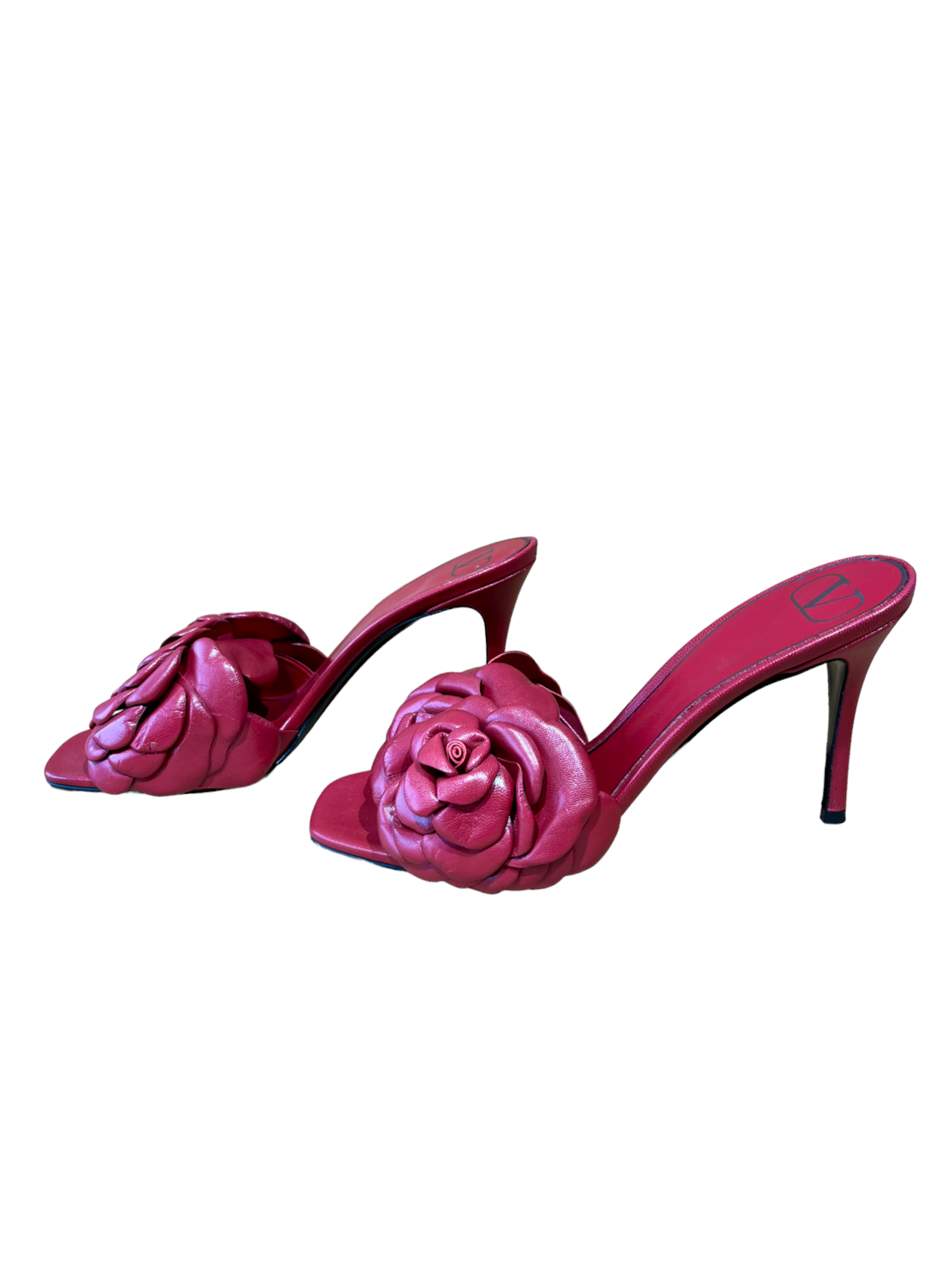 Valentino Rose Leather Sandals