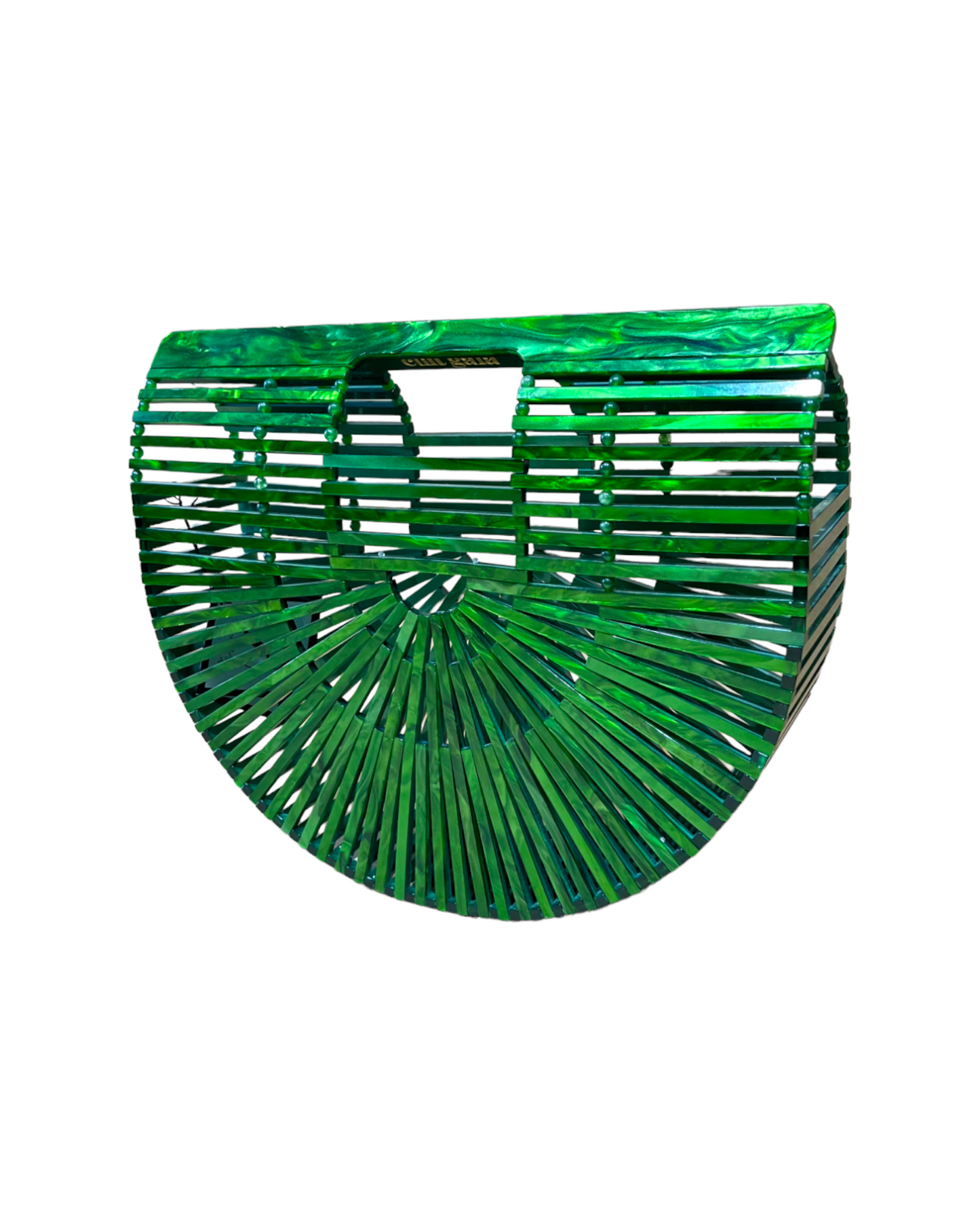 Cult Gaia Acrylic Ark Green Bag