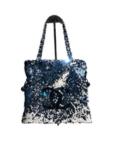 Chanel Timeless Metallic Sequin Drawstring Tote