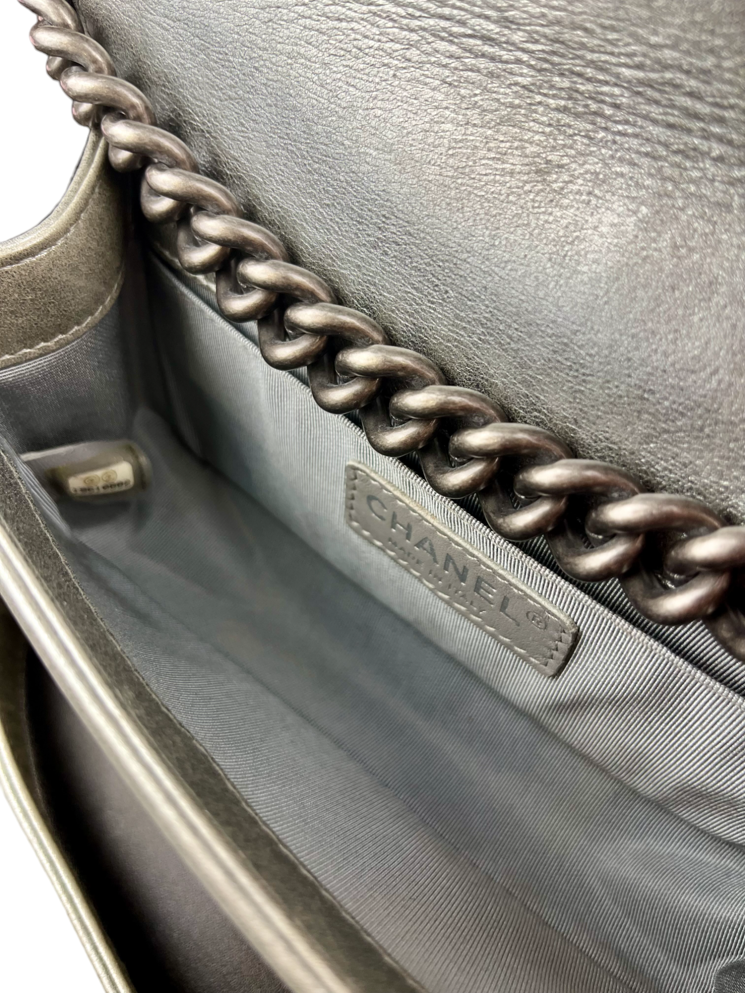 Chanel Small Boy Bag Silver