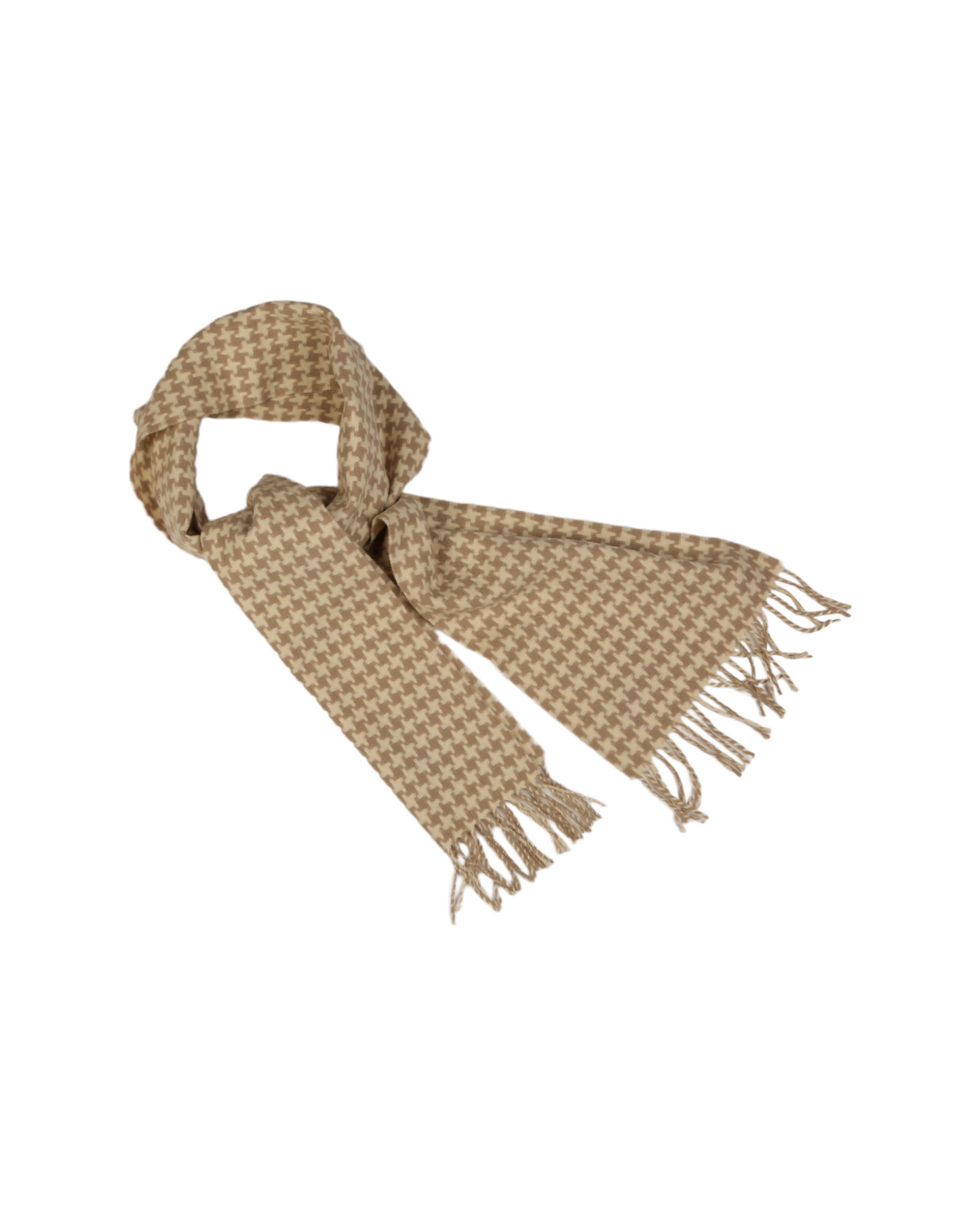 Mulbury Beige Checkered Scarf